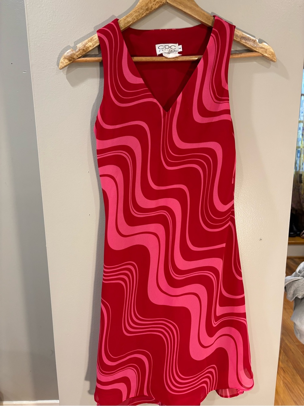 CDC Vibrant Pink & Red Sleeveless Mini Dress